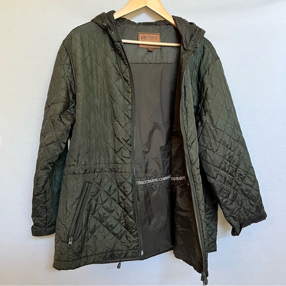 Quilted Olive Utility Barn Jacket for Women - Picture 1 of 16